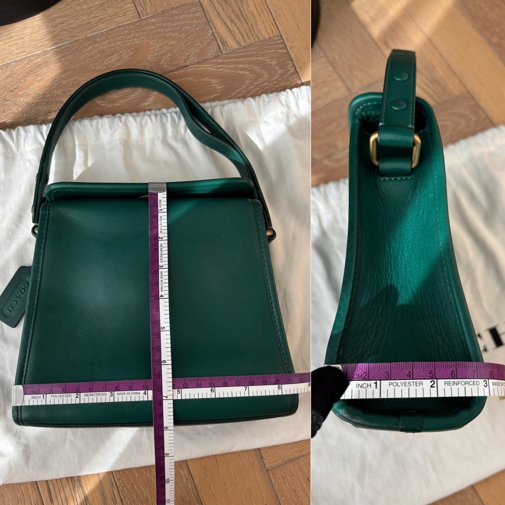 COACH Turnlock Shoulder Bag Green - Picture 16 of 16